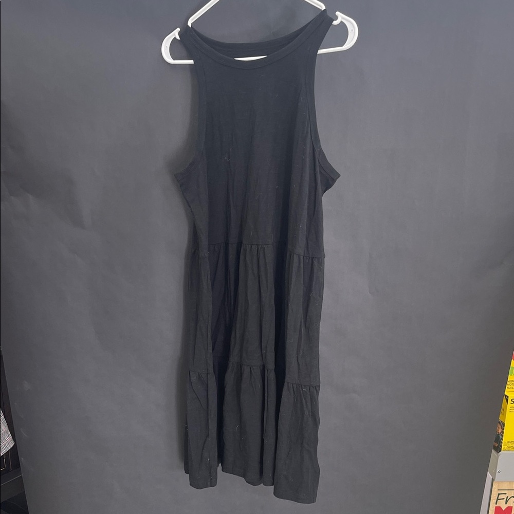 GAP Black Sleeveless Midi Dress